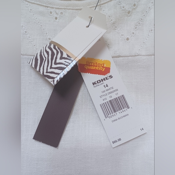 NWT Dana Buchman Linen Dress Women's Size 14 - Picture 5 of 11